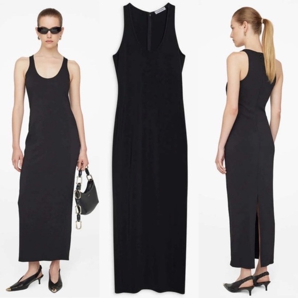 Anine Bing Dresses & Skirts - NEW! Anine Bing- Black Scoop Neck Tank Maxi Slip Keaton Dress Size Large NWT